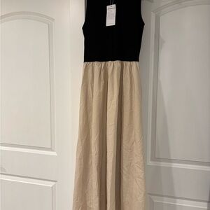 Pretty Garden black and cream maxi dress #maxidress #eveningwear